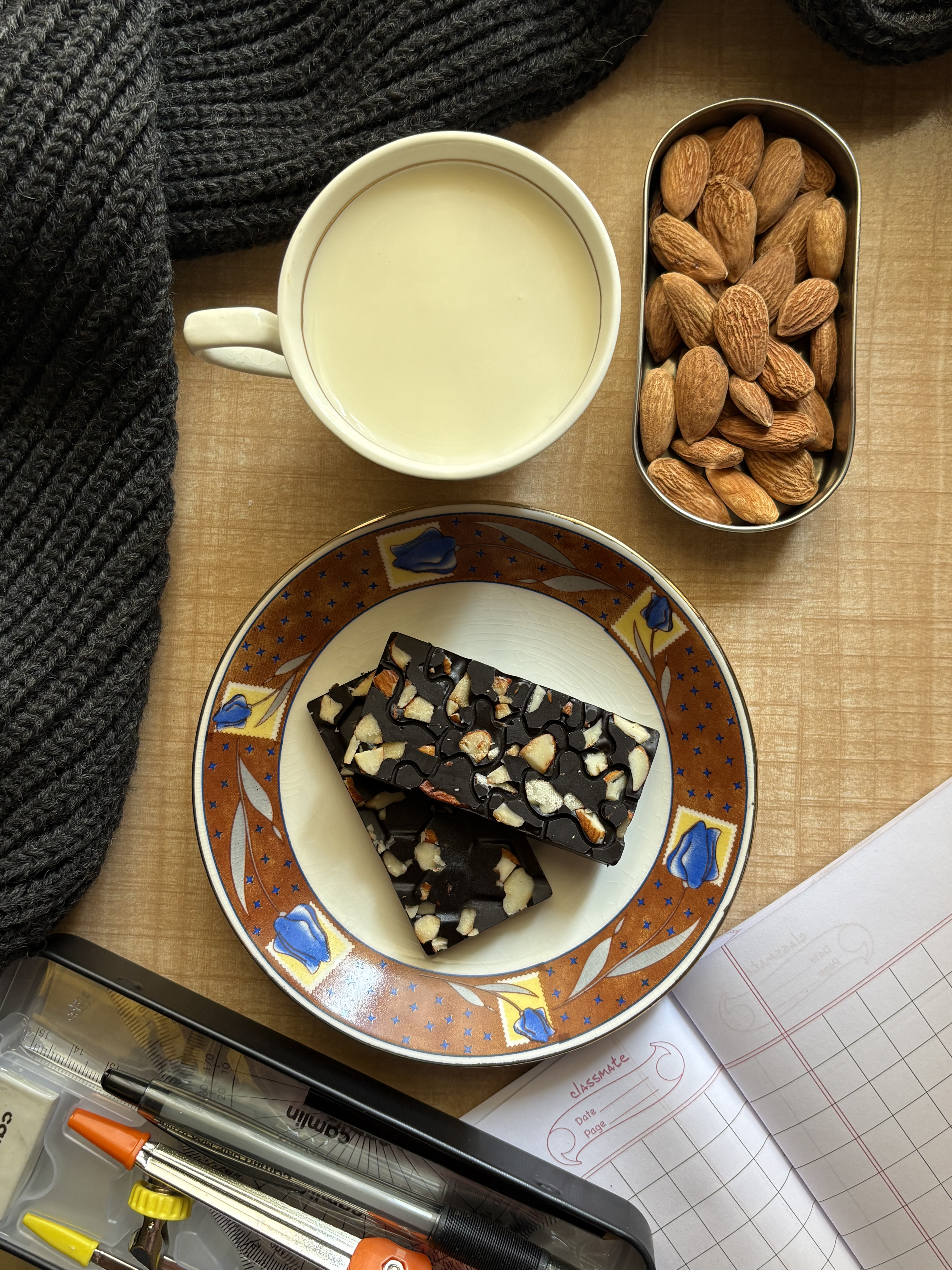 Dark Chocolate Almond Bars, fourth angle